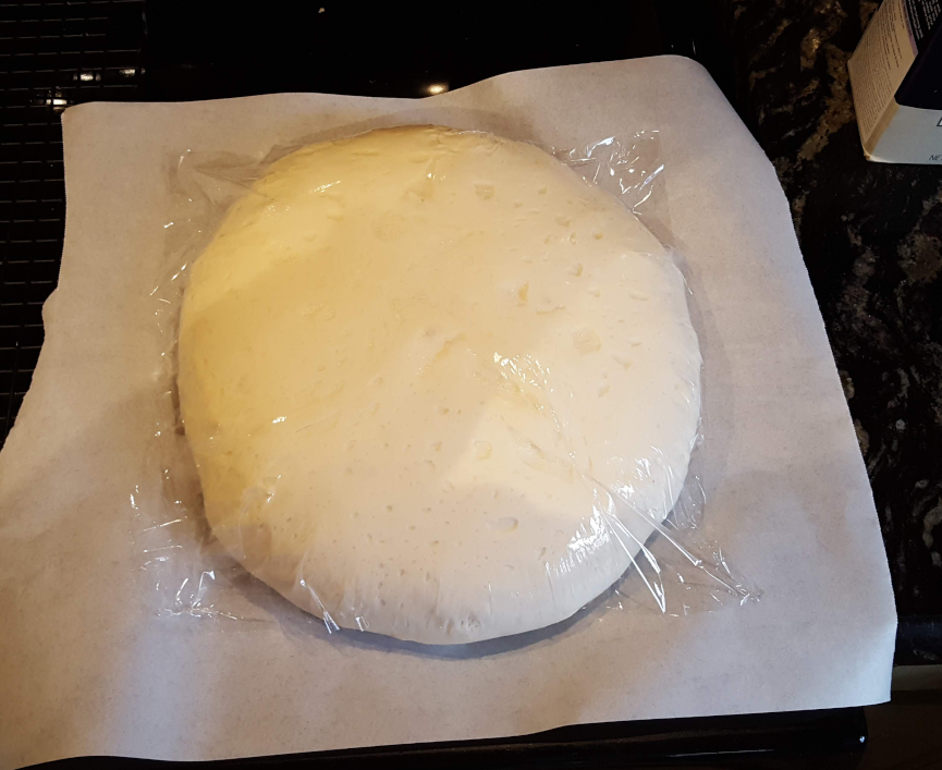 Over risen bread dough.