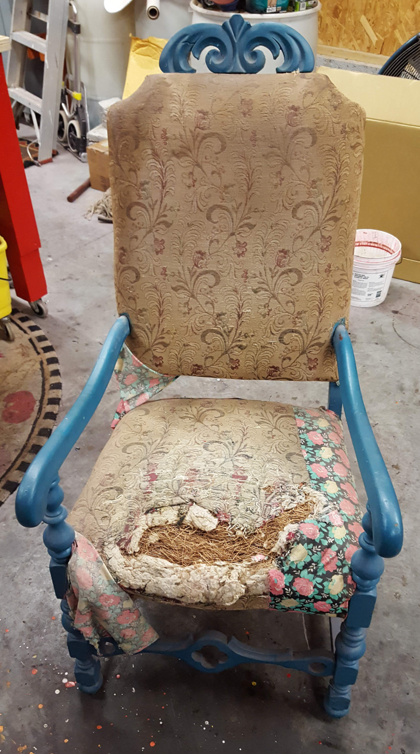 Old chair that is to be restored.