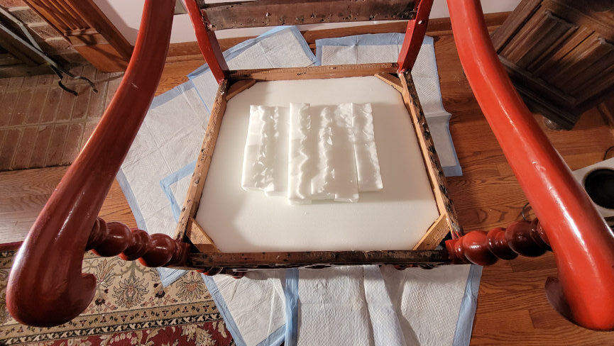 cushion foam on a chair