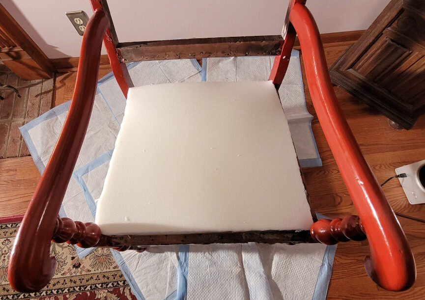 chair with cushion foam