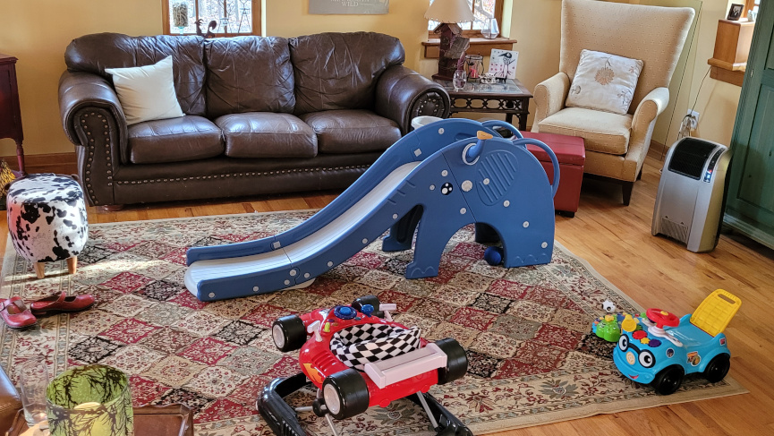 a toy-filled family room