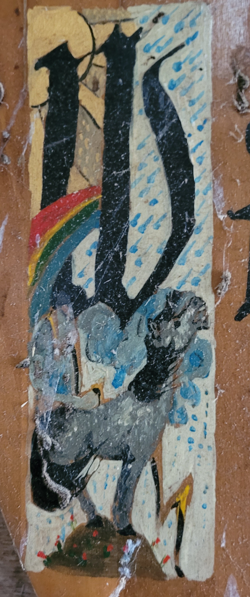 detail of initial on horse name plate