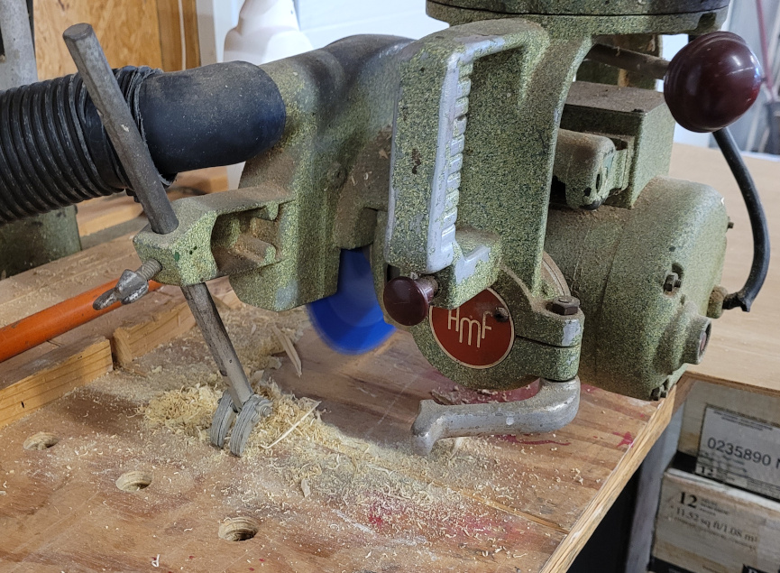 Cutting plywood with a radial arm saw
